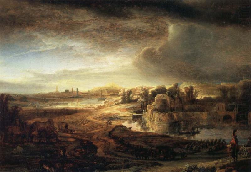 REMBRANDT Harmenszoon van Rijn Landscape with a Coach china oil painting image